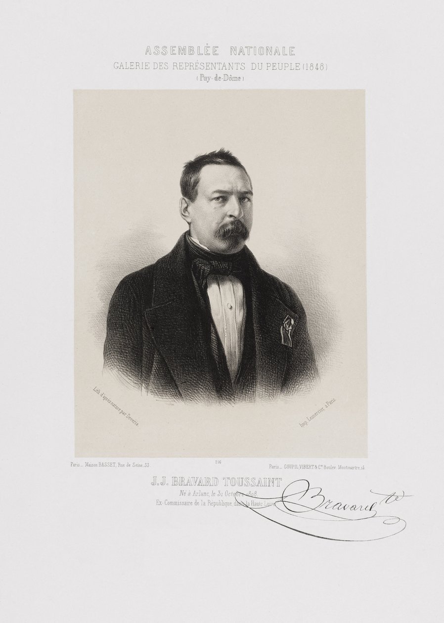 Národní shromáždění, galerie zástupců lidu - Toussaint Bravard (Puy-de-Dôme) od Achille Devéria