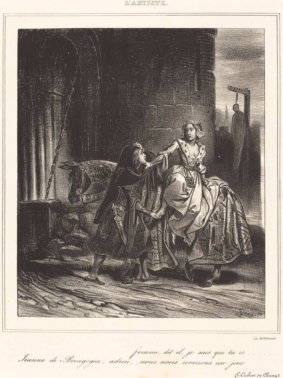 Johanka Burgundská od Achille Devéria