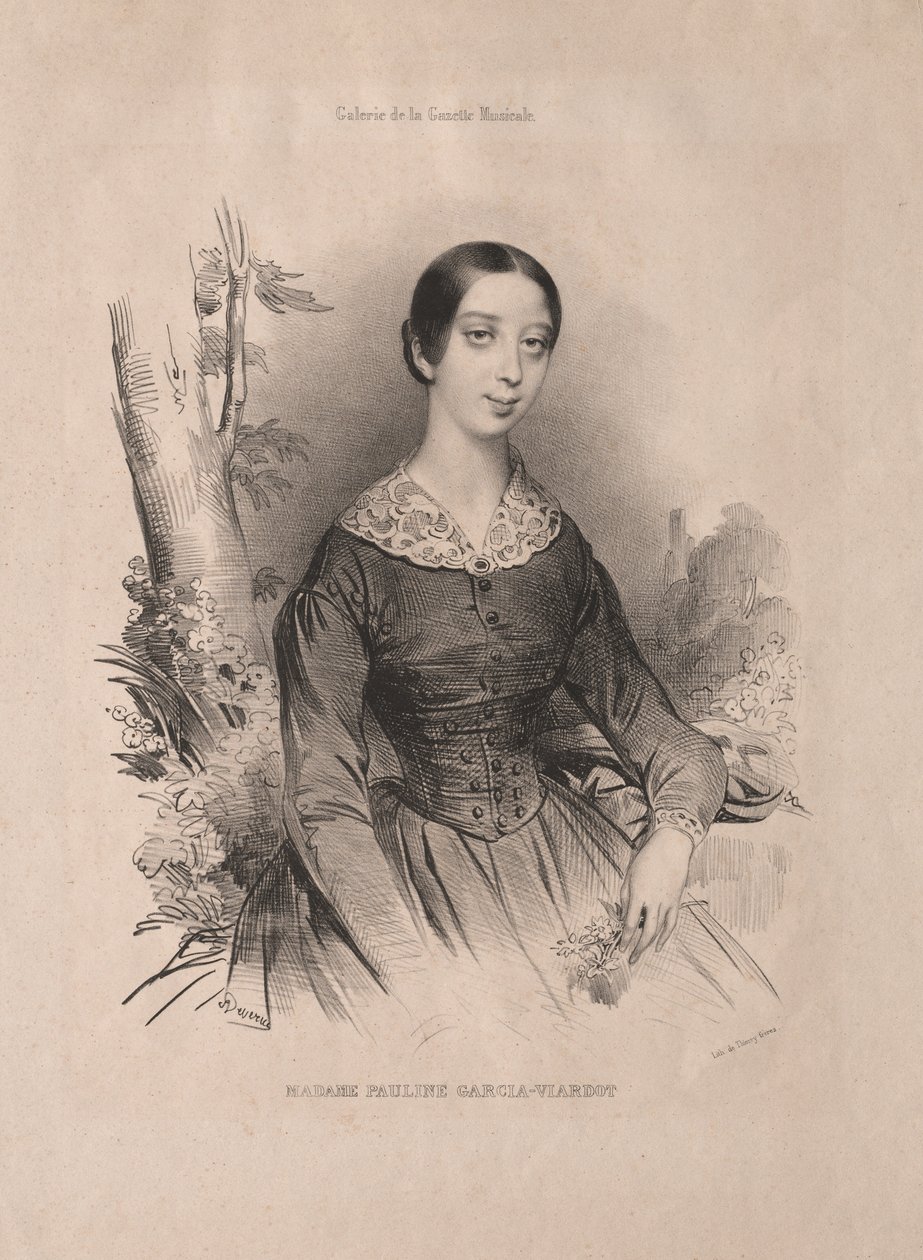 Madam Pauline Garcia-Viardot od Achille Devéria