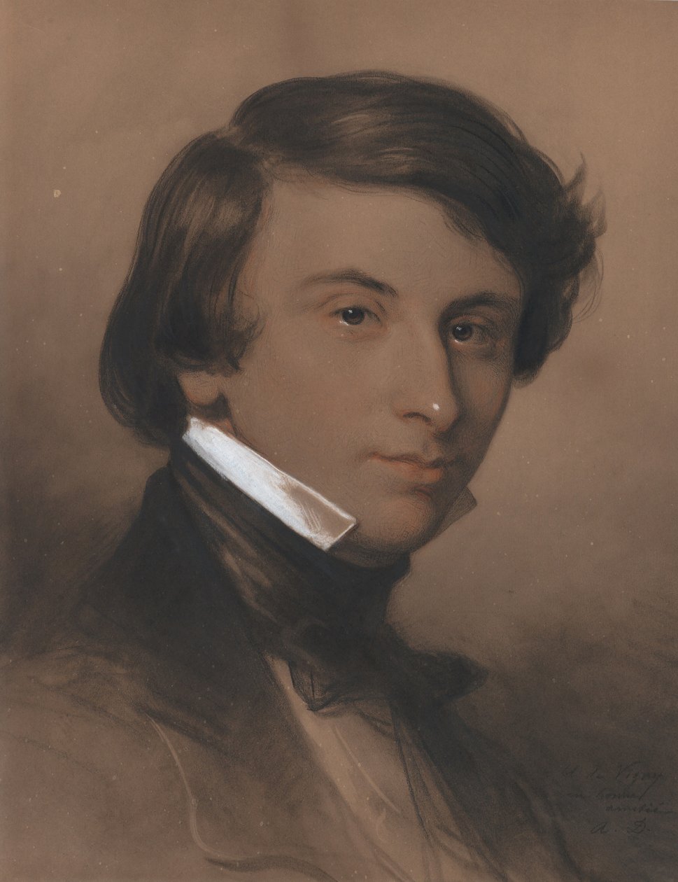 Portrét Alfreda-Victora, Comte de Vigny 1797-1863, cca 1825. od Achille Devéria