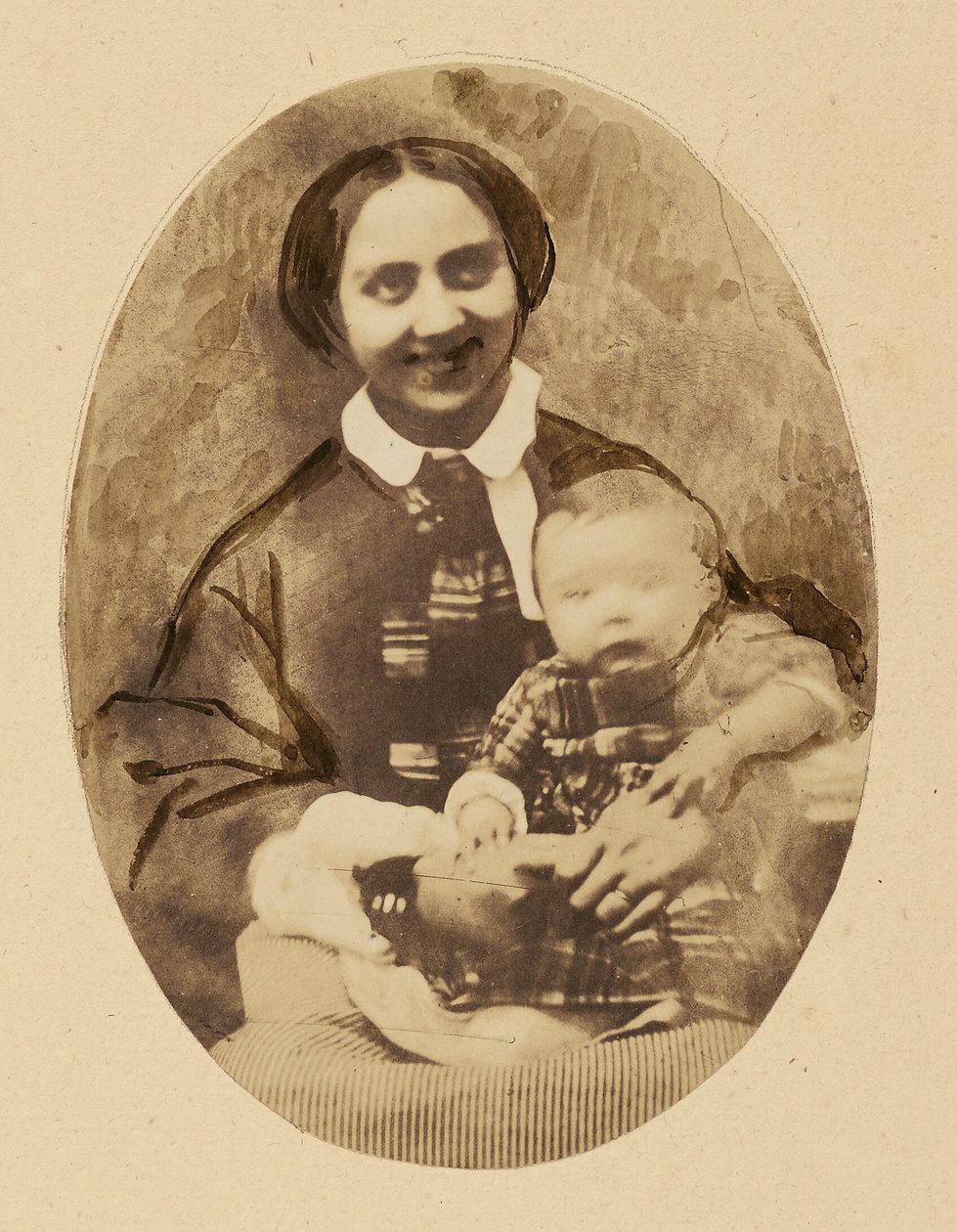 [Portrét Marie Devéria se synem] od Achille Devéria
