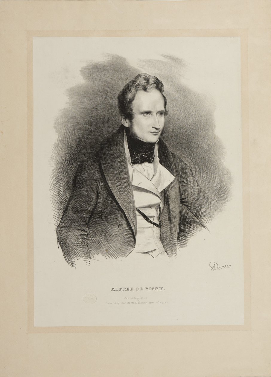 Portrét autora Alfreda de Vigny 1797-1863, 1831. od Achille Devéria