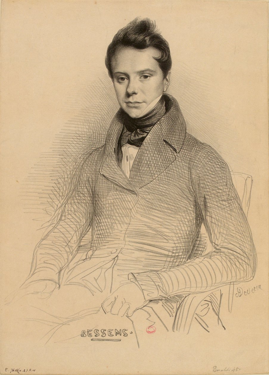 Portrét houslisty a skladatele Antoina Bessemse 1806-1868, 1832. od Achille Devéria