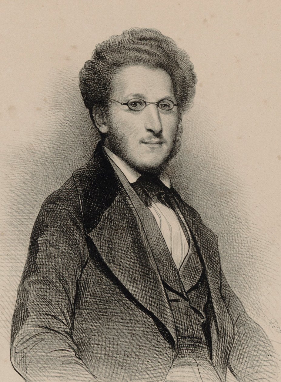 Portrét houslisty a skladatele Heinricha Panofky 1807-1887, 1840. od Achille Devéria