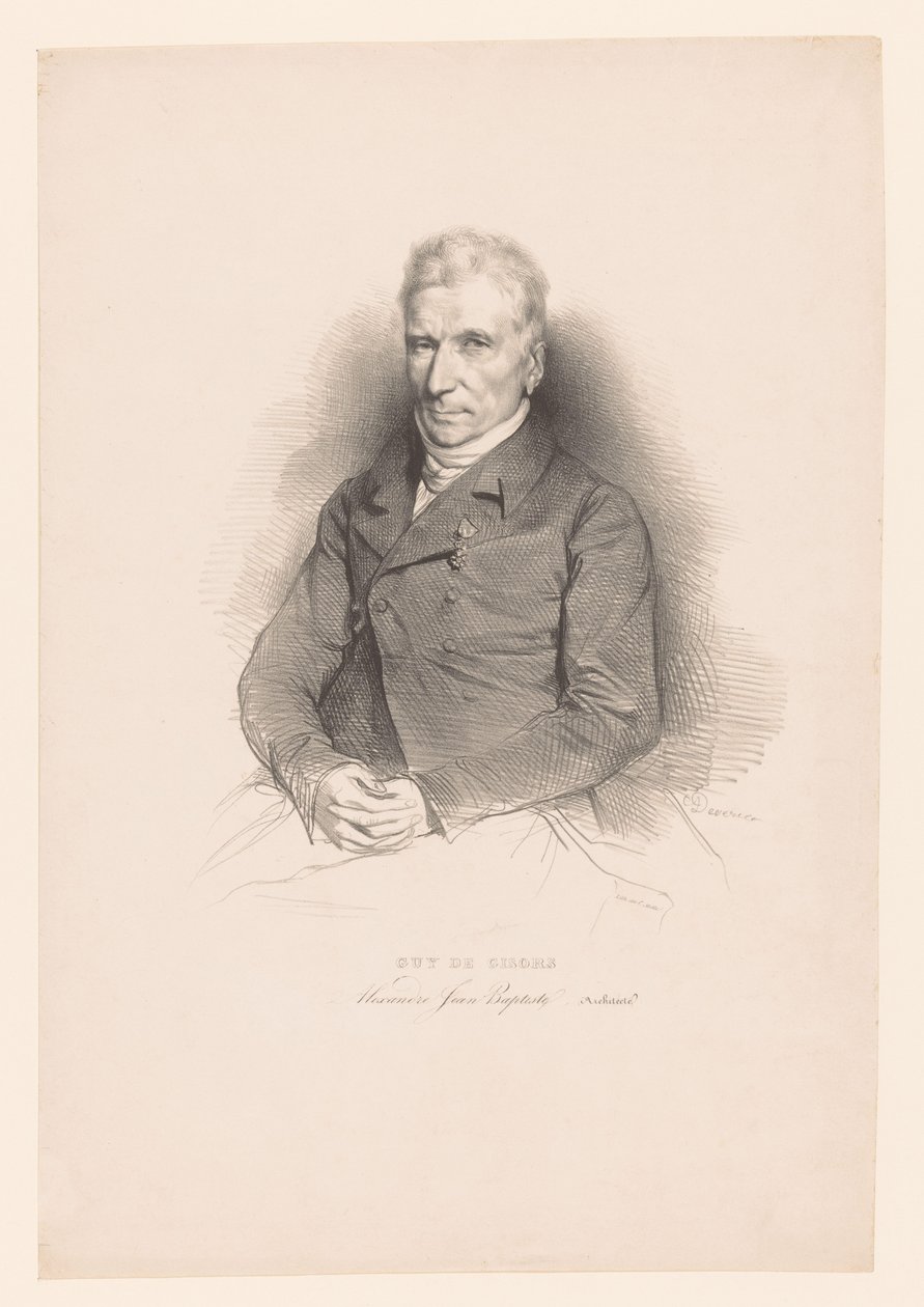 Portrét Alexandre-Jean-Baptiste-Guy de Gisors Guy de Gisors (titul na objektu) od Achille Devéria