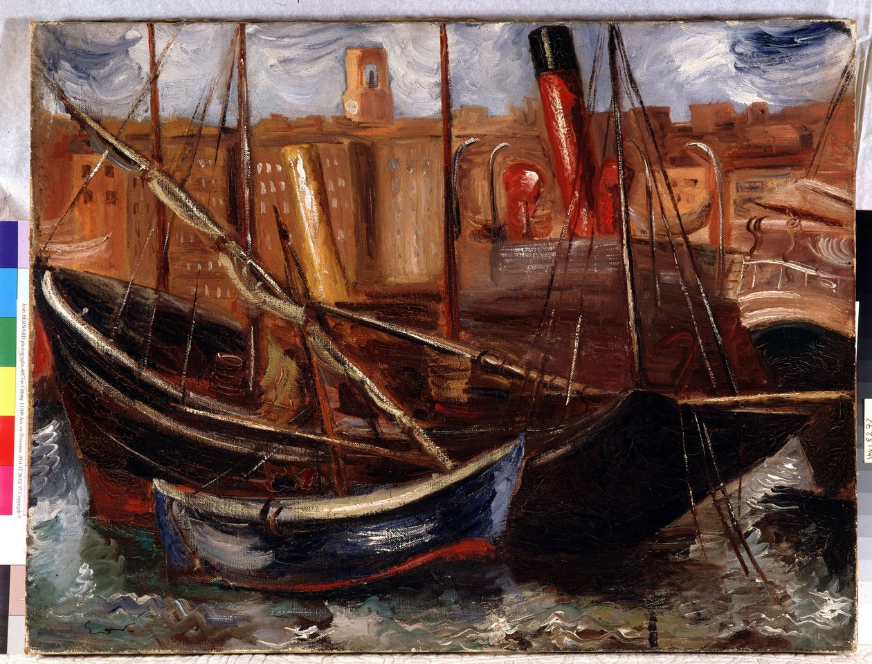 Lodě a lodě ve starém přístavu Marseille od Achille Emile Othon Friesz