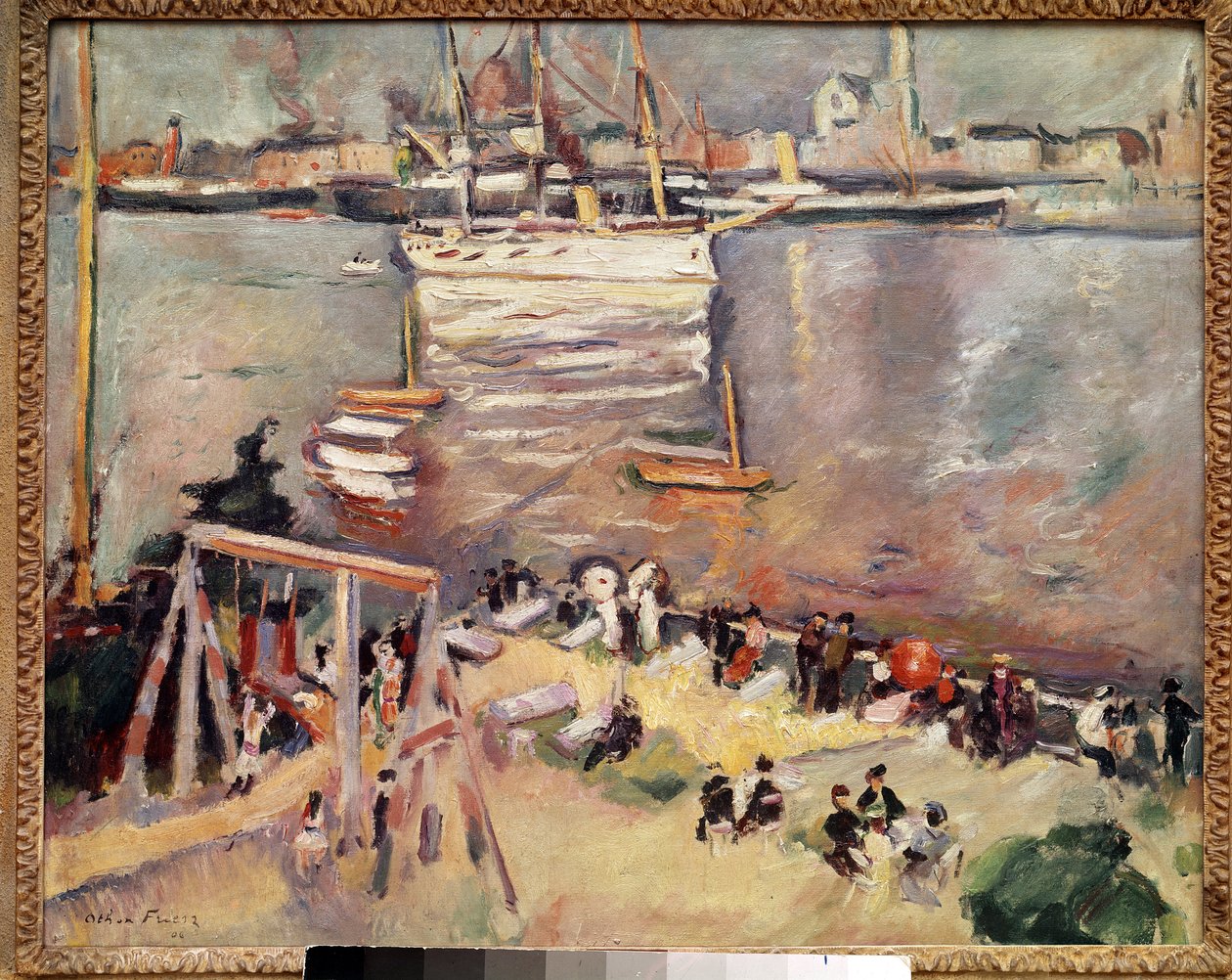 Vstup do korvety v antverpském přístavu Obraz Othona Friesze (1879-1949) 1906 Soukromá sbírka od Achille Emile Othon Friesz