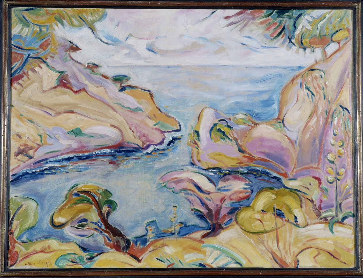 Calanque z Figuerolles v La Ciotat Achille-Emile (Achille Emile) Othon Friesz (1879-1949) 1907 Povinná zmínka: Sbírka pozdravů nadace Provence, Marseille od Achille Emile Othon Friesz