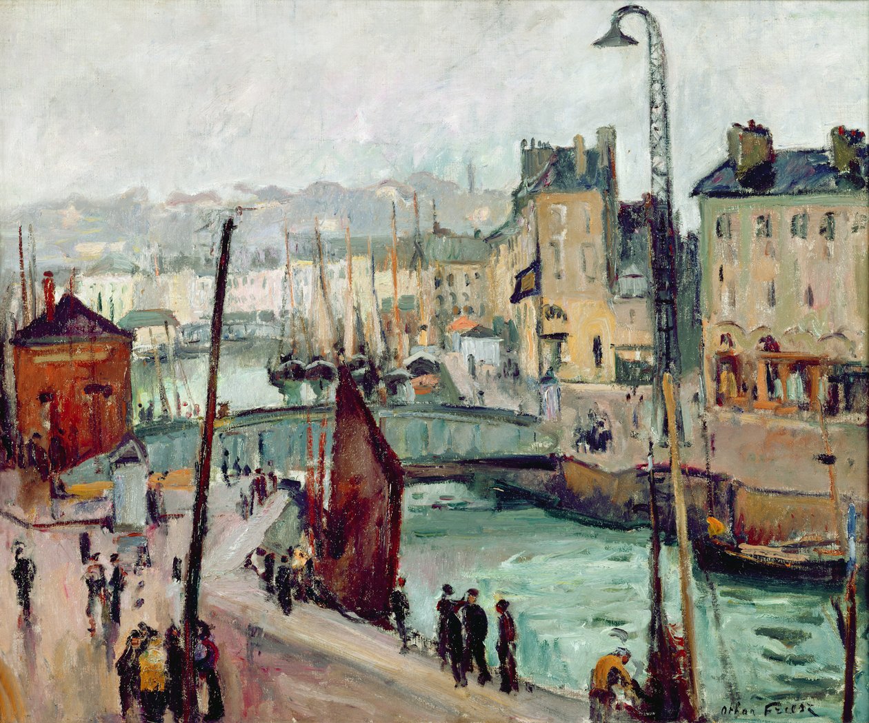 Le Havre, Bassin du Roy (olej na plátně) od Achille Emile Othon Friesz