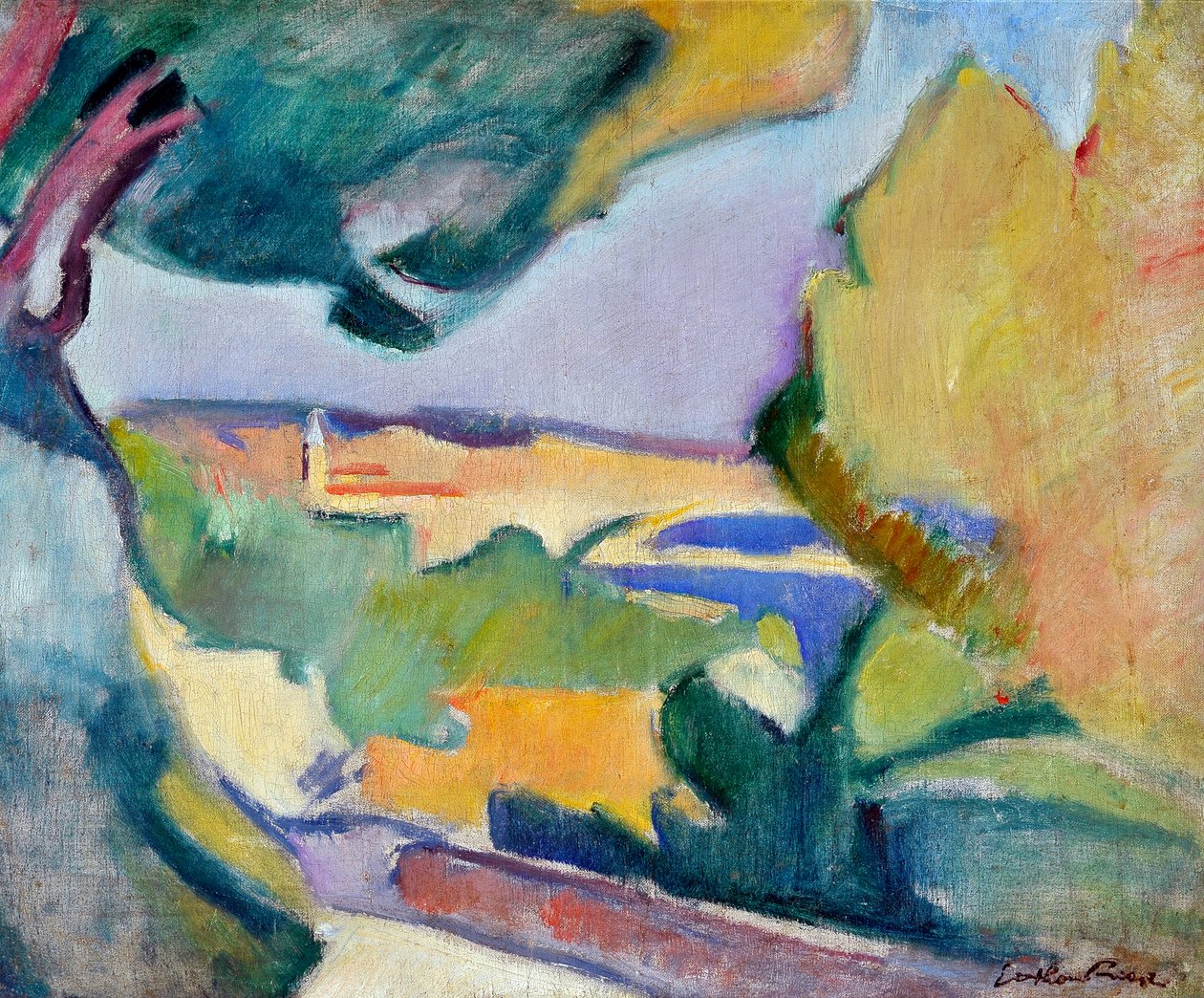 Středomořská krajina, kolem roku 1907 (olej na plátně) od Achille Emile Othon Friesz