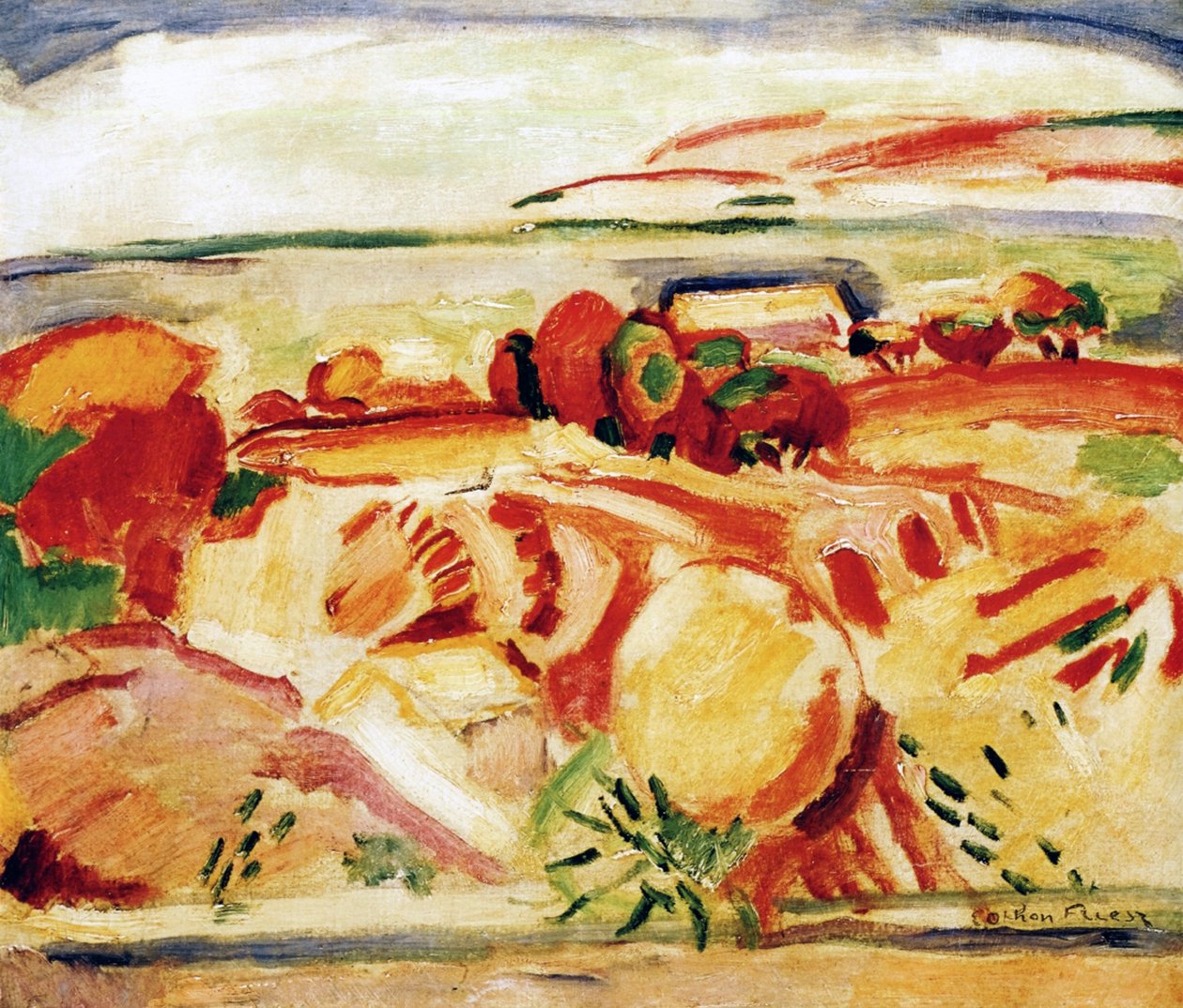 Zátoka Cassis, Francie, kolem roku 1906 (olej na plátně) od Achille Emile Othon Friesz