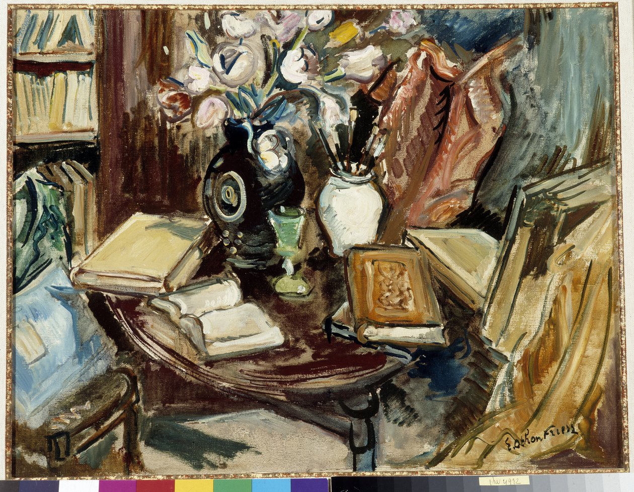 Knihovní koutek v dílně Painting d