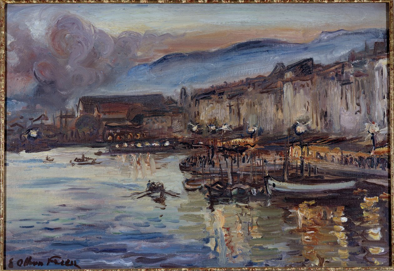 Pohled na přístav Toulon 20. století (olej na plátně) od Achille Emile Othon Friesz