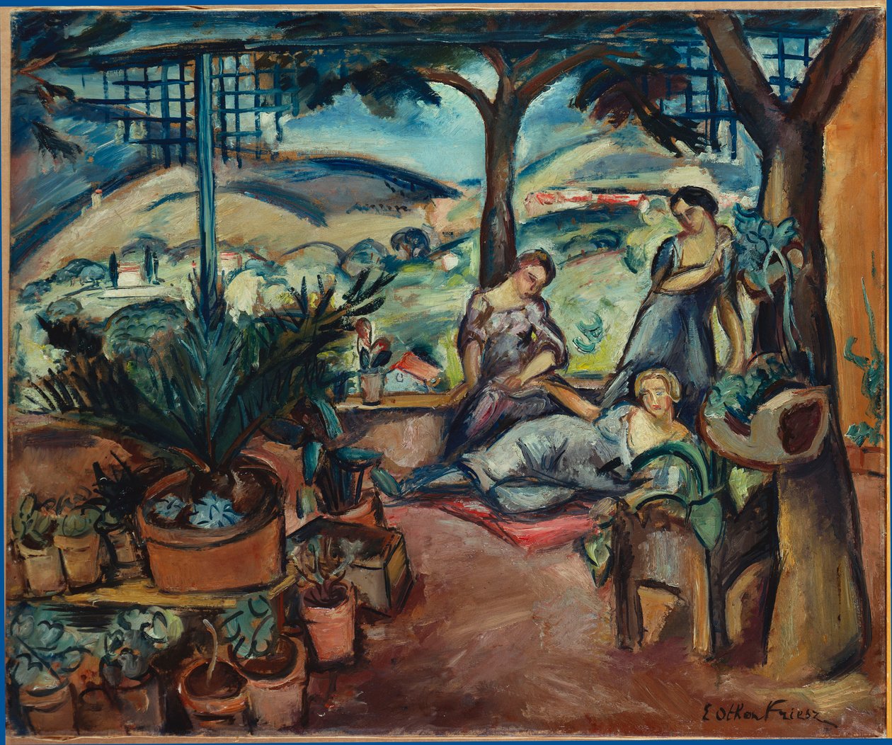 Ženy na terase (olej na plátně) od Achille Emile Othon Friesz