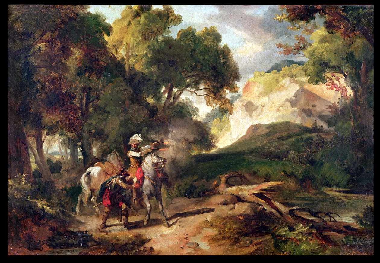 Henri IV (1553-1610) a kapitán Michau od Achille Etna Michallon