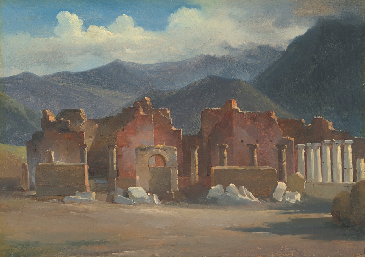 Fórum v Pompejích od Achille Etna Michallon