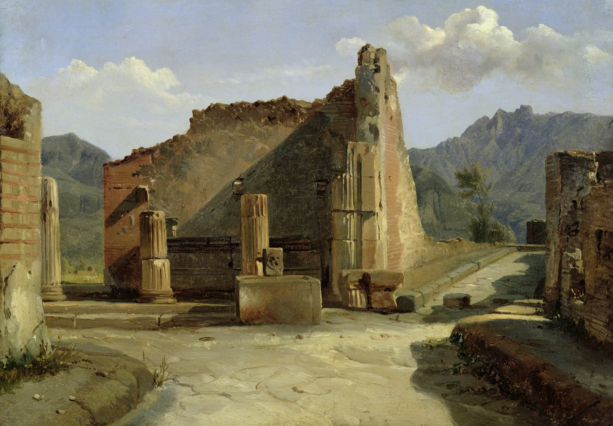 Fórum v Pompejích (olej na plátně) od Achille Etna Michallon
