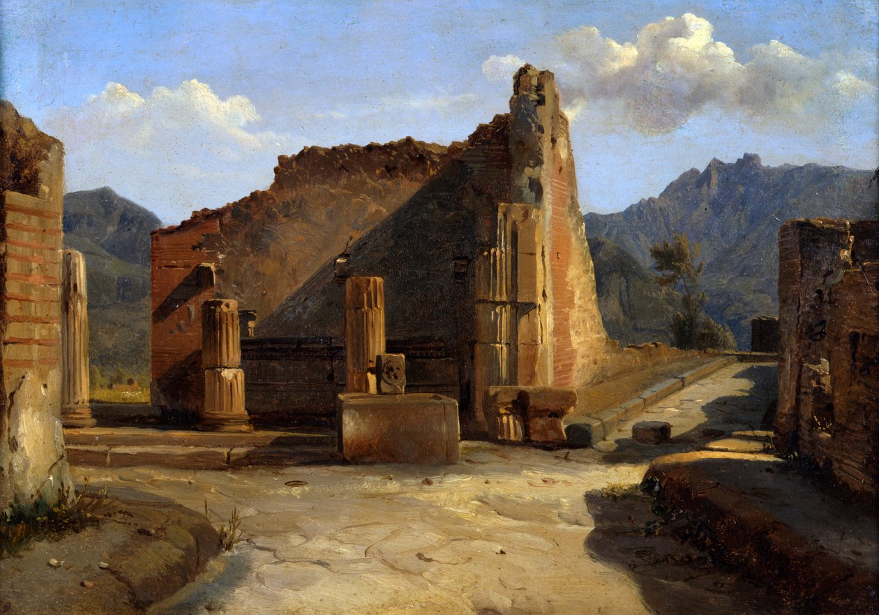 Fórum v Pompejích, c1816-1822 od Achille Etna Michallon
