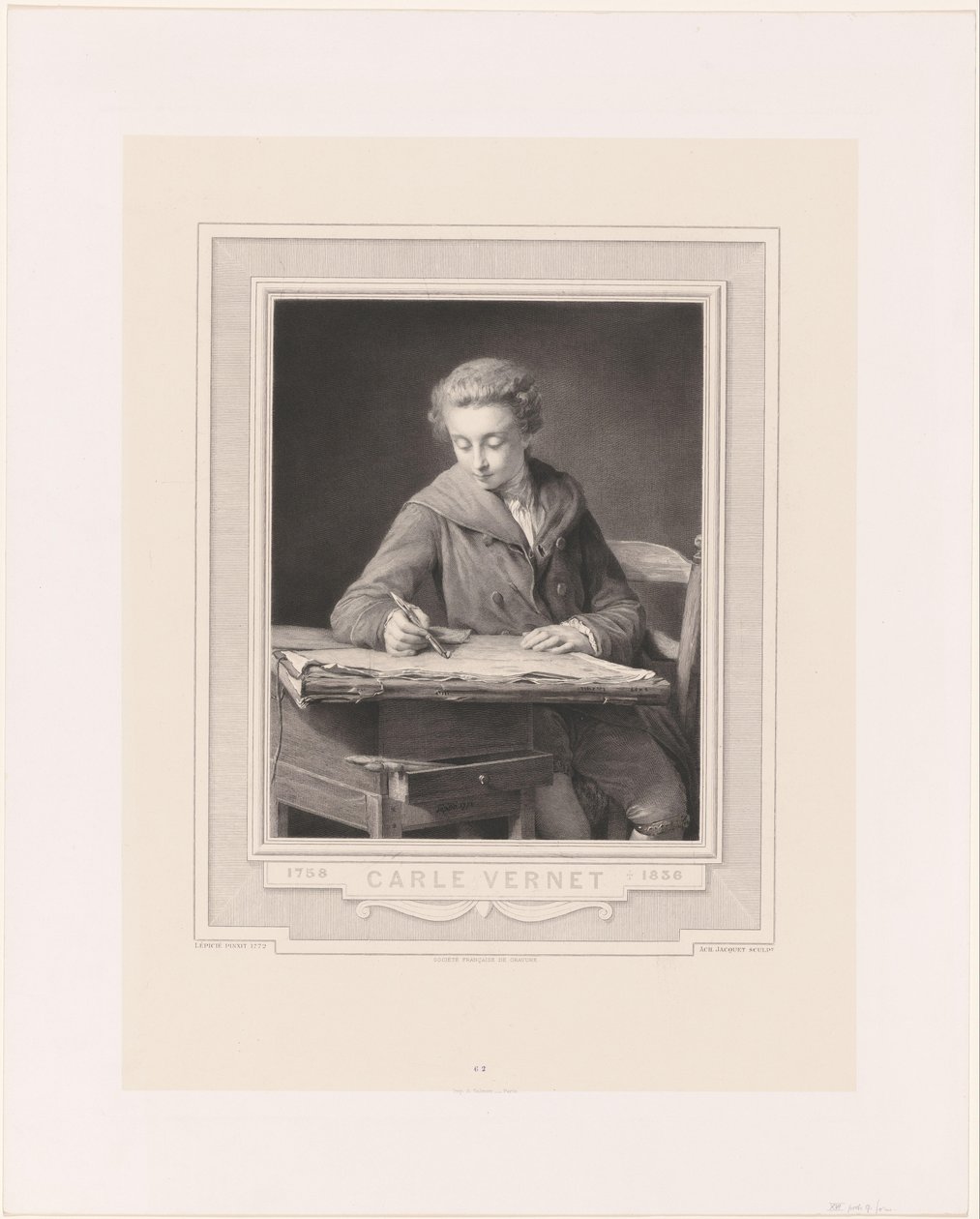 Portrét Carle Verneta Carle Vernet (titul na objektu) od Achille Jacquet