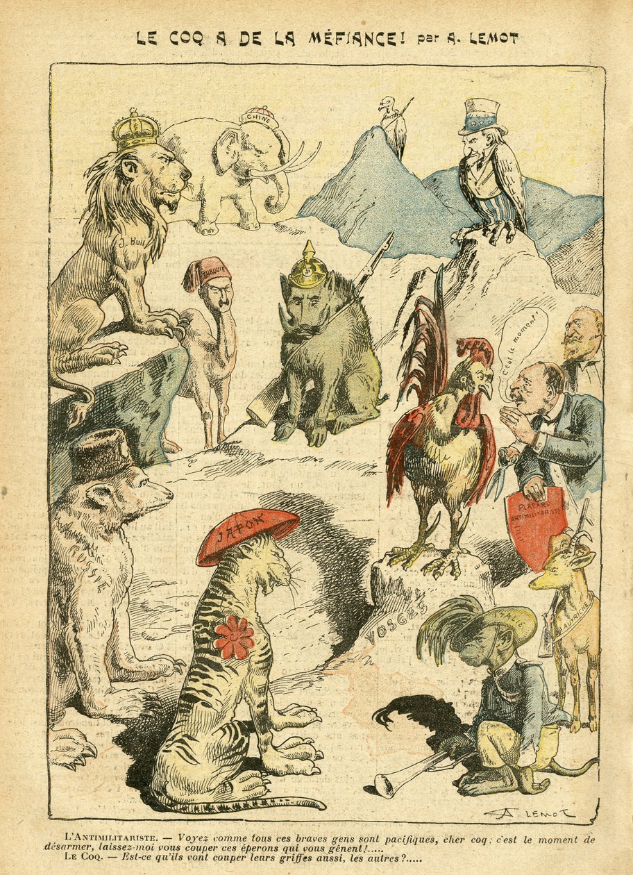 Ilustrace Achille Lemot (1846-1909) v Le Pelerin od Achille Lemot
