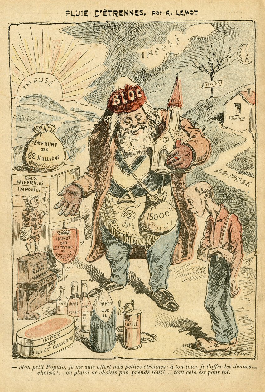 Ilustrace Achille Lemot (1846-1909) v Le Pelerin od Achille Lemot