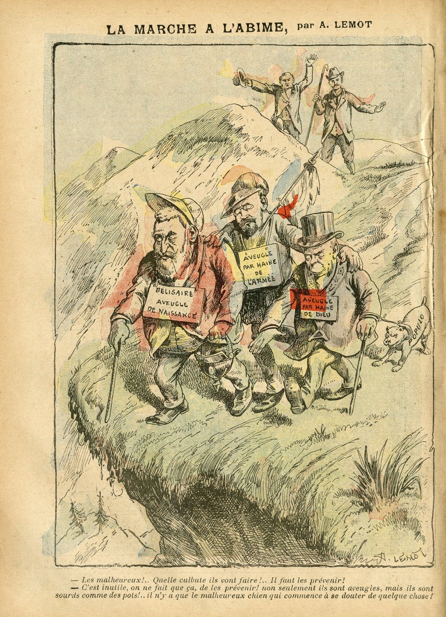 Ilustrace Achille Lemot (1846-1909) v Le Pelerin, 08.09.07 - La marche à l