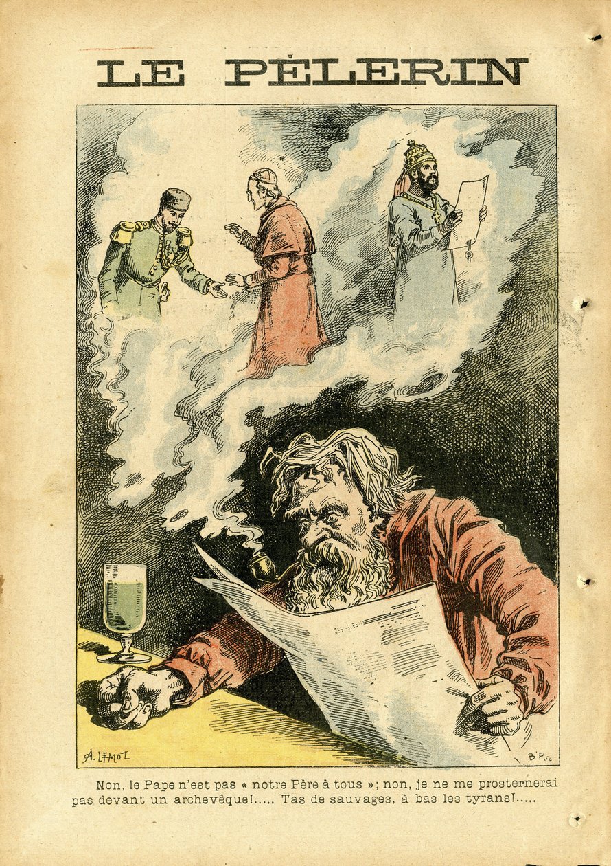 Ilustrace Achille Lemot (1846-1909) v Le Pelerin od Achille Lemot