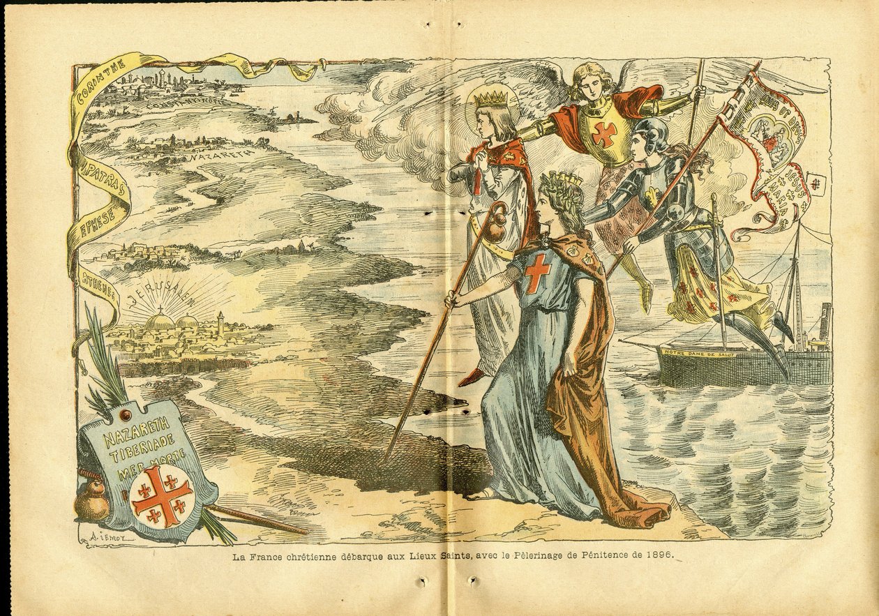 Ilustrace Achille Lemot (1846-1909) v Le Pelerin od Achille Lemot