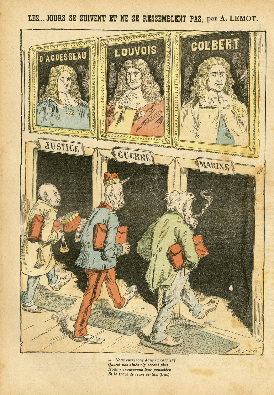 Ilustrace Achille Lemot (1846-1909) v Le Pelerin od Achille Lemot