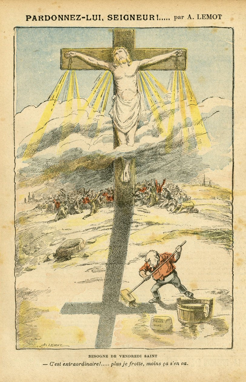 Ilustrace Achille Lemot (1846-1909) v Le Pelerin od Achille Lemot