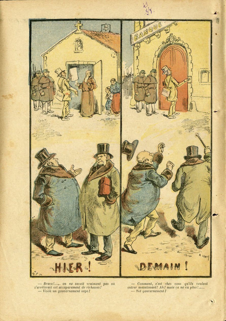 Ilustrace Achille Lemot (1846-1909) v Le Pelerin od Achille Lemot