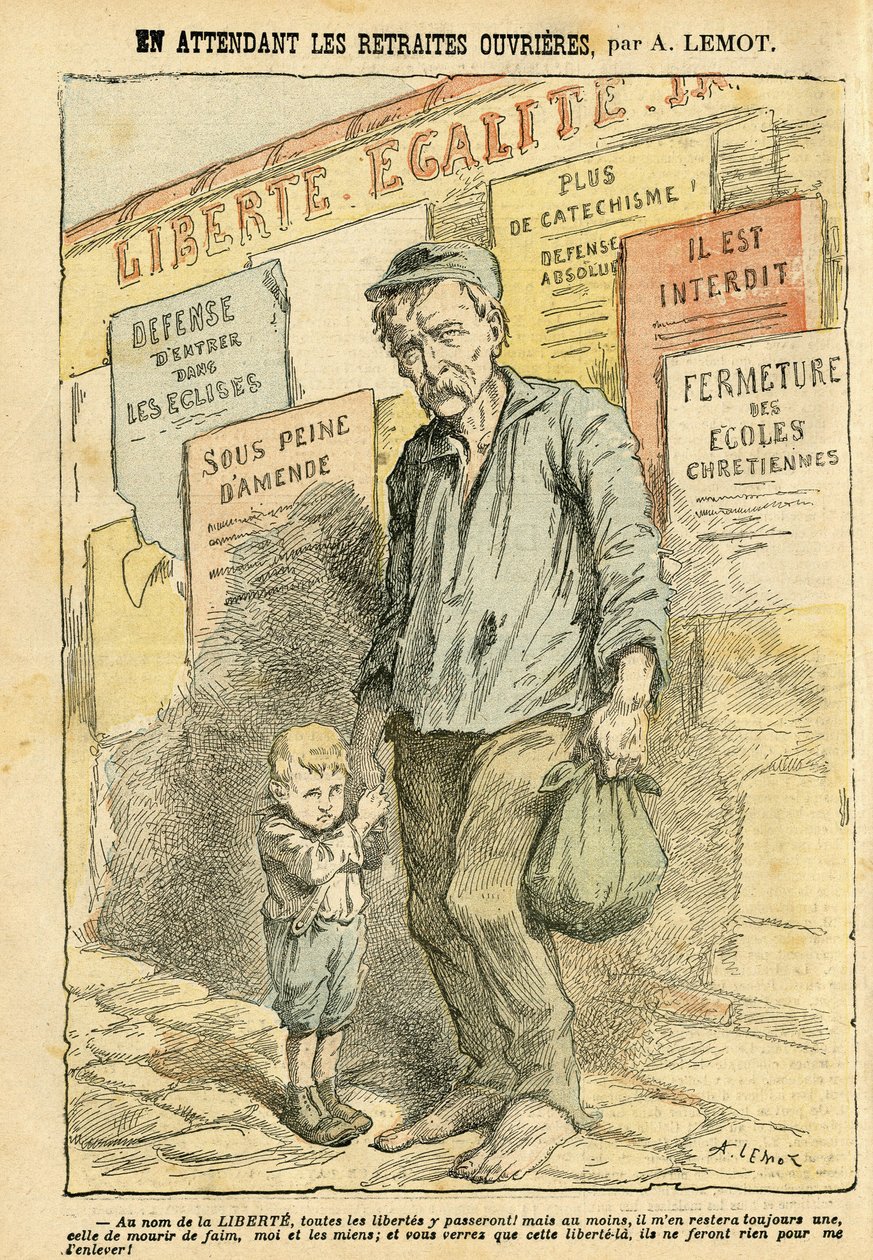 Ilustrace Achille Lemot (1846-1909) v Le Pelerin od Achille Lemot