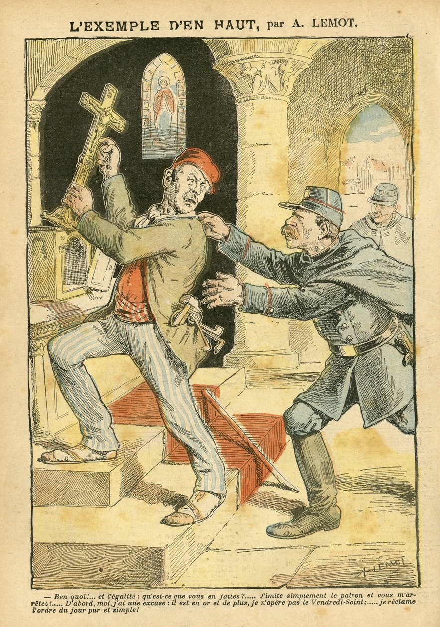 Ilustrace Achille Lemot (1846-1909) v Le Pelerin od Achille Lemot