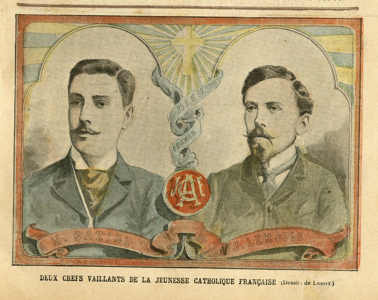 Ilustrace Achille Lemot (1846-1909) v Le Pelerin od Achille Lemot