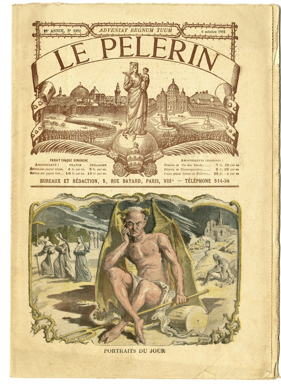 Ilustrace Achille Lemot (1846-1909) v Le Pelerin od Achille Lemot