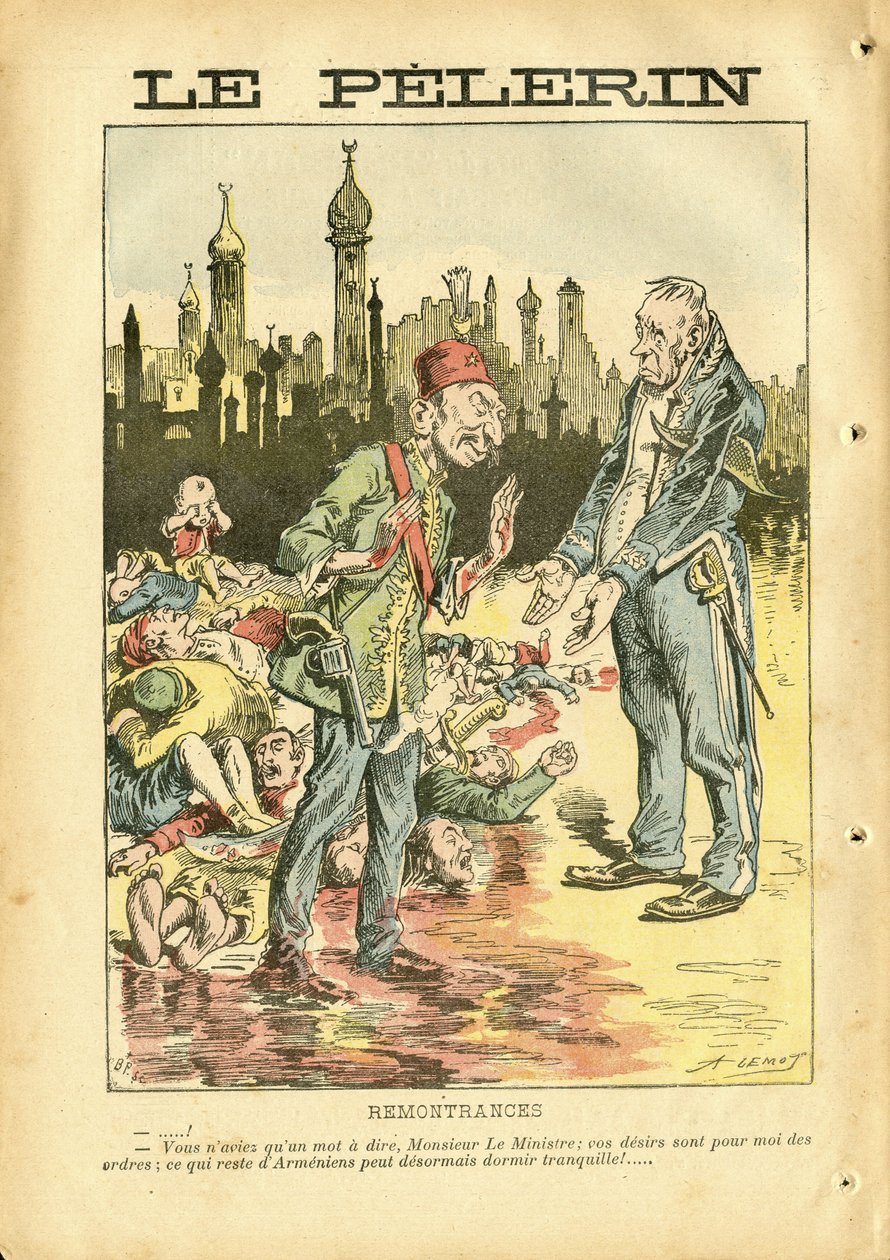 Ilustrace Achille Lemot (1846-1909) v Le Pelerin od Achille Lemot