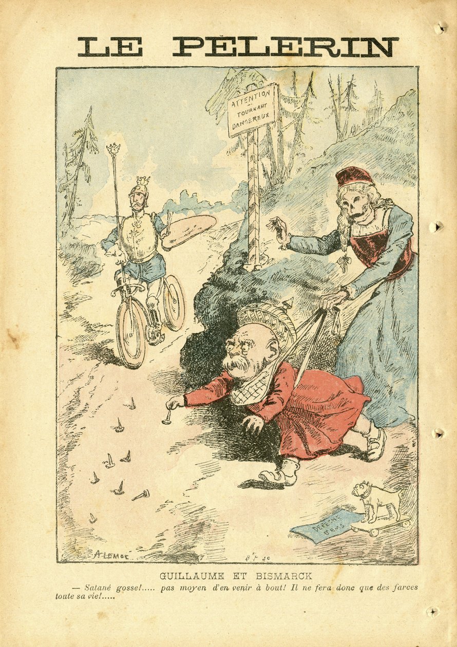 Ilustrace Achille Lemot (1846-1909) v Le Pelerin od Achille Lemot