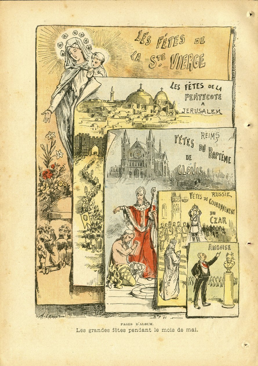 Ilustrace Achille Lemot (1846-1909) v Le Pelerin od Achille Lemot