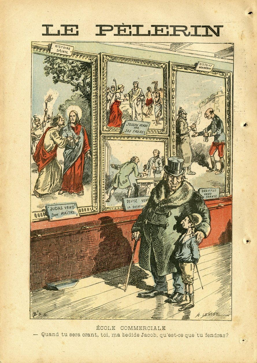 Ilustrace Achille Lemot (1846-1909) v Le Pelerin od Achille Lemot