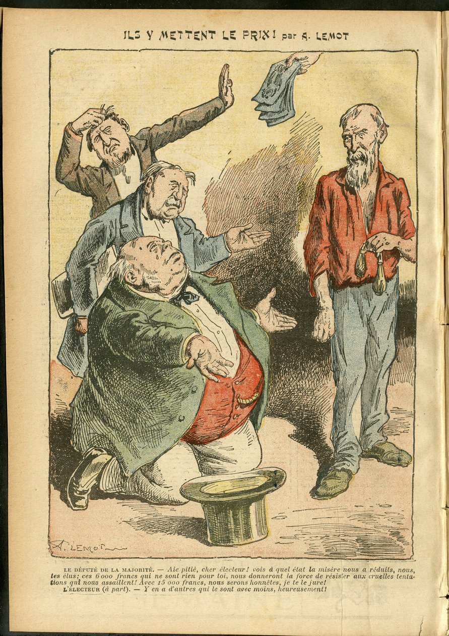 Ilustrace Achille Lemot (1846-1909) v Le Pelerin od Achille Lemot