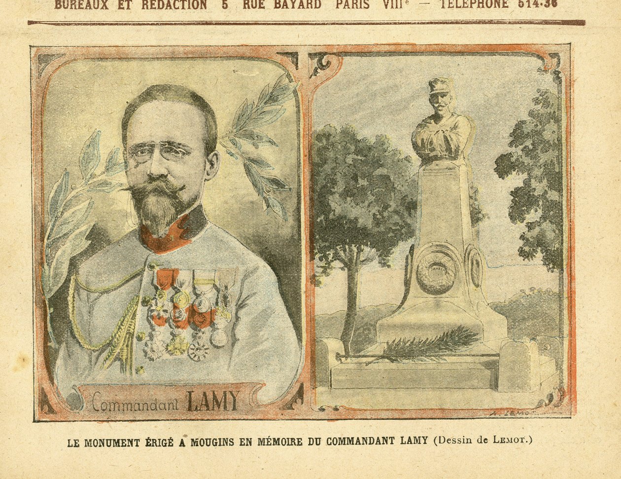 Ilustrace Achille Lemota (1846-1909) v Le Pelerin od Achille Lemot