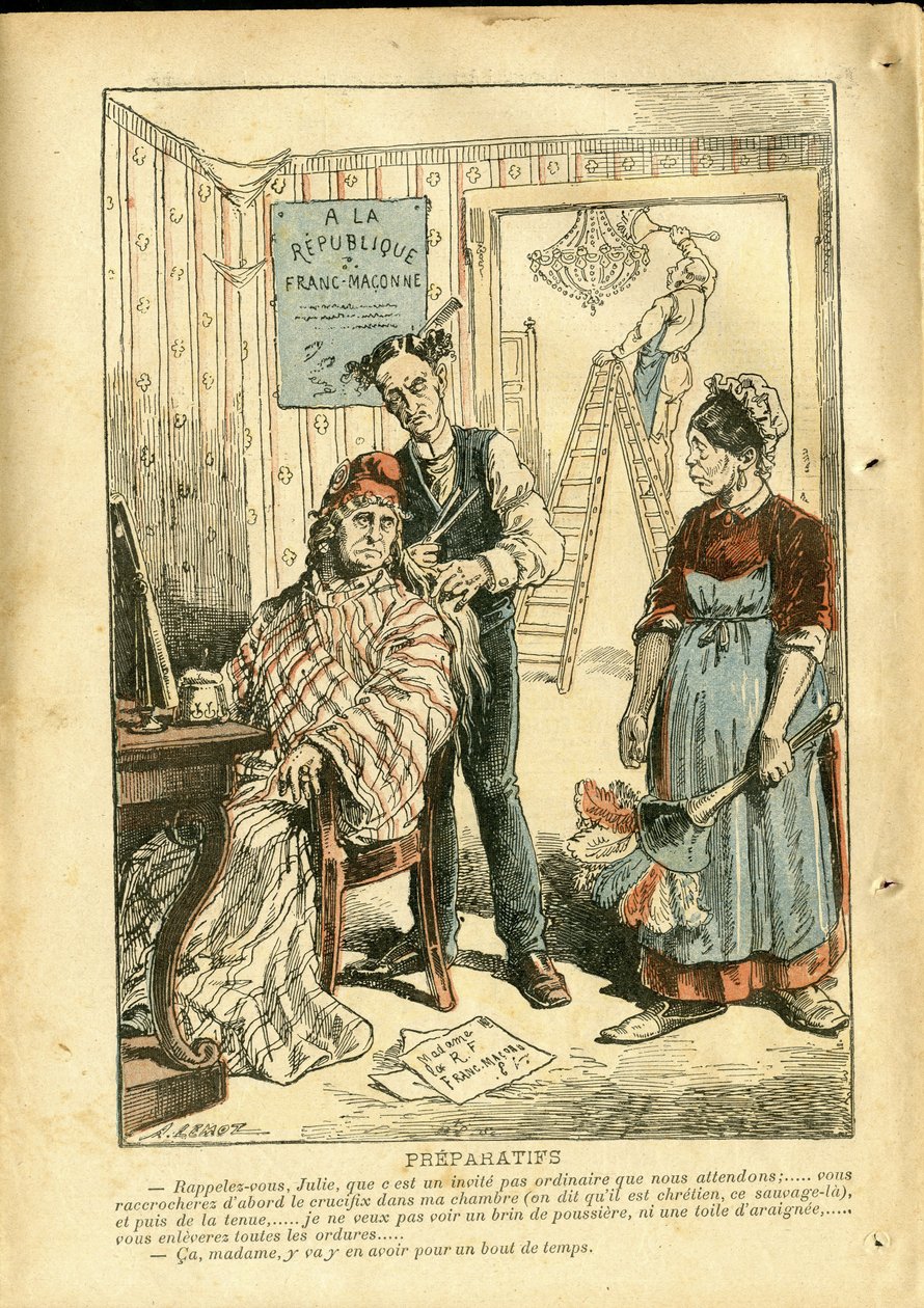 Ilustrace Achille Lemot (1846-1909) v Le Pelerin od Achille Lemot