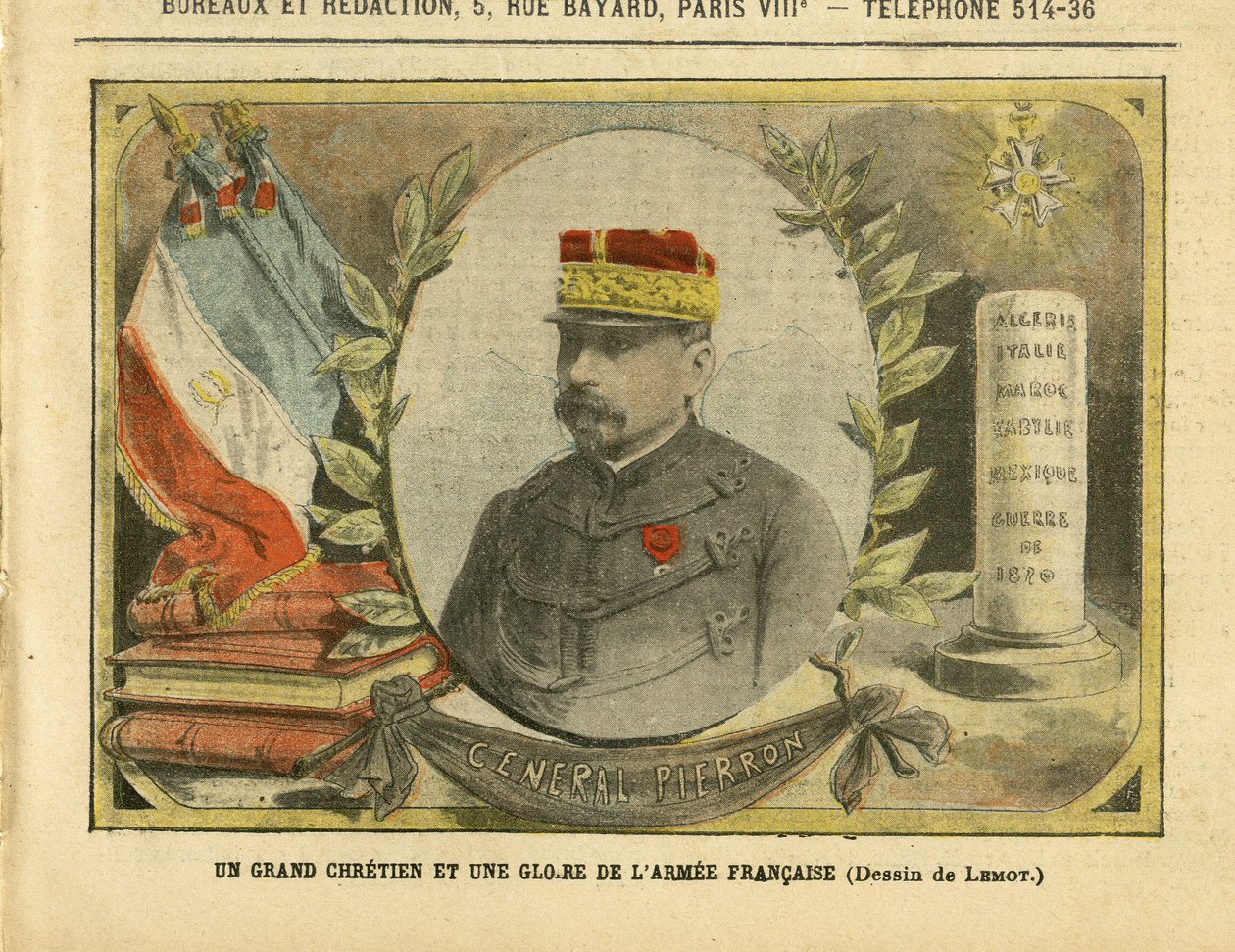 Ilustrace Achille Lemot (1846-1909) v Le Pelerin od Achille Lemot
