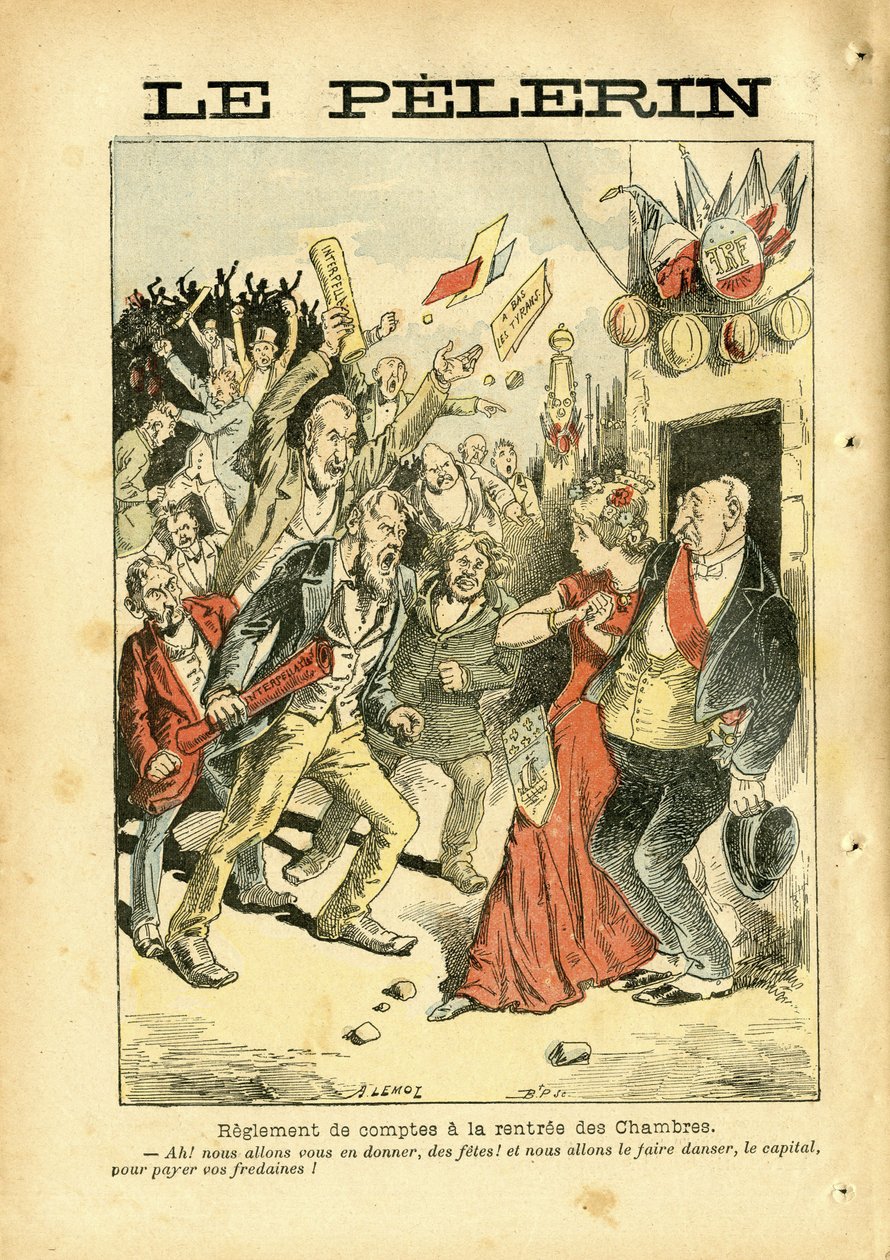 Ilustrace Achille Lemot (1846-1909) v Le Pelerin od Achille Lemot