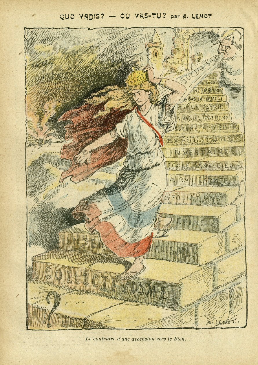 Ilustrace Achille Lemot (1846-1909) v Le Pelerin od Achille Lemot