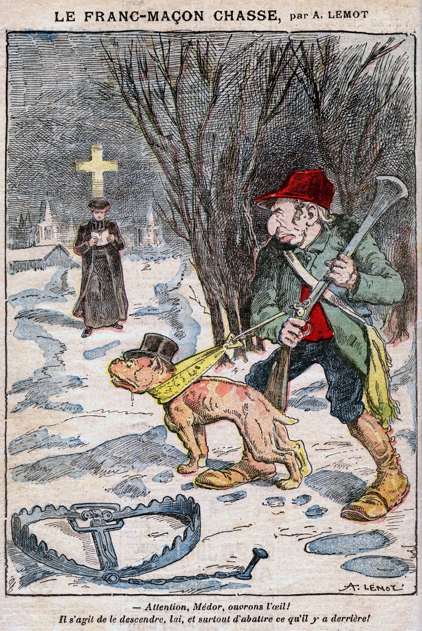 Zednářský lov v Le Pelerin od Achille Lemot