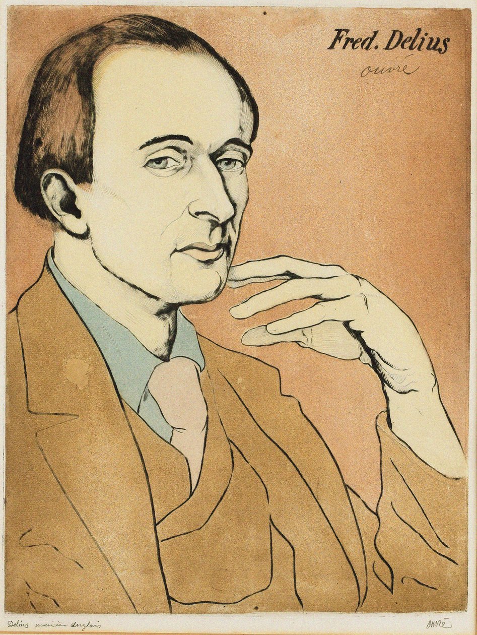 Portrét skladatele Fredericka Deliuse 1862-1934. od Achille Ouvré
