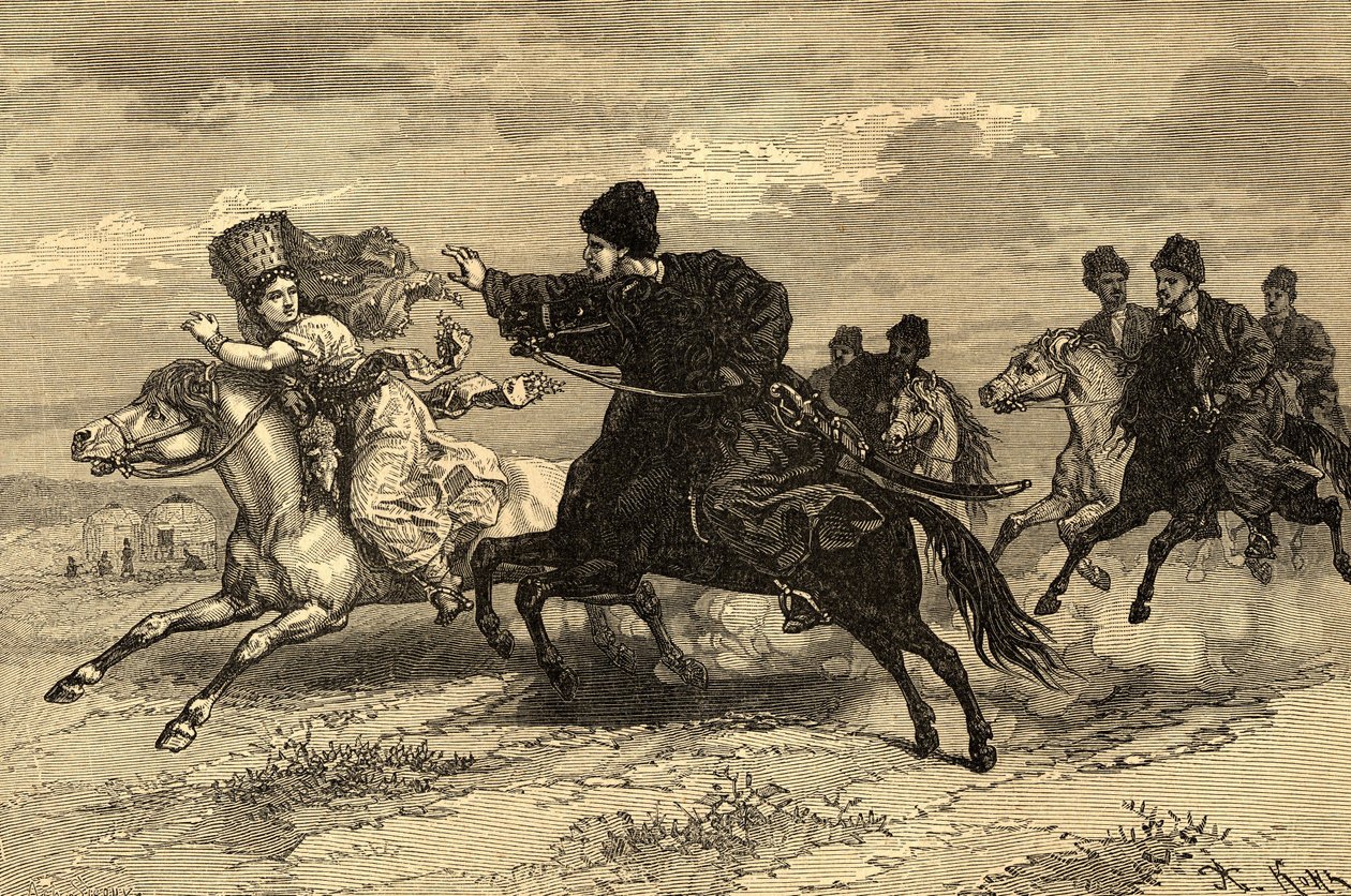 Rytina v „The Peoples of the Earth“ 1890 (rytina) od Achille Sirouy