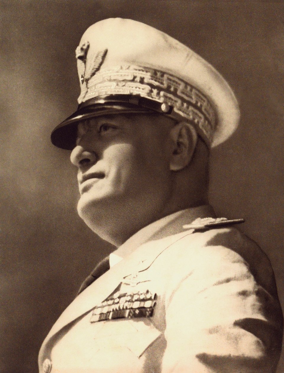 Benito Mussolini (černobílá fotografie) od Achille Villani