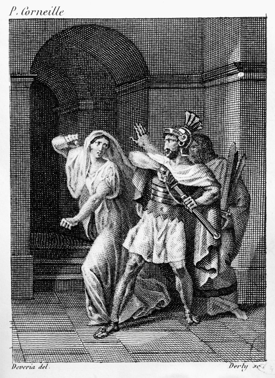 Ilustrace z Horatii od Pierra de Corneille (1606-84) od Achille after Deveria